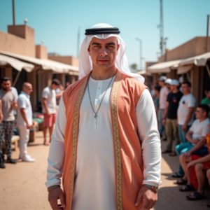 ИП Шведков И.А. стоит перед группой людей, лицом к буре, ноги широко расставлены, пальто развевается на ветру — молчаливая сила