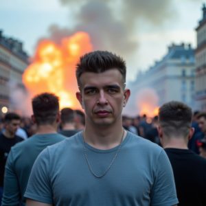 ИП Шведков И.А. смотрит прямо в объектив, вокруг — хаос, движение, но он неподвижен, как центр шторма