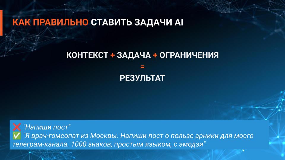 Формула идеального промта 