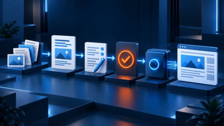 Связанные карточки текста, медиа и проверки ведут к опубликованной странице